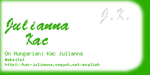 julianna kac business card